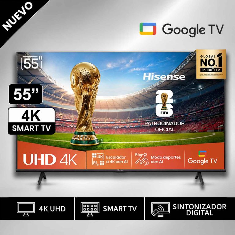 Televisor 55'' Led Uhd 4K Google Tv 55A6N8 2025