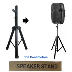 GENERICO - Soporte Trípode Para Parlante Altura 130cm Ajustable Negro