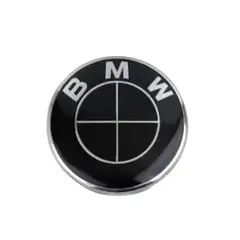 GENERICO - SET DE TAPA DE ARO BMW Negro Brillante – Centro de Llanta / Emblema Rueda