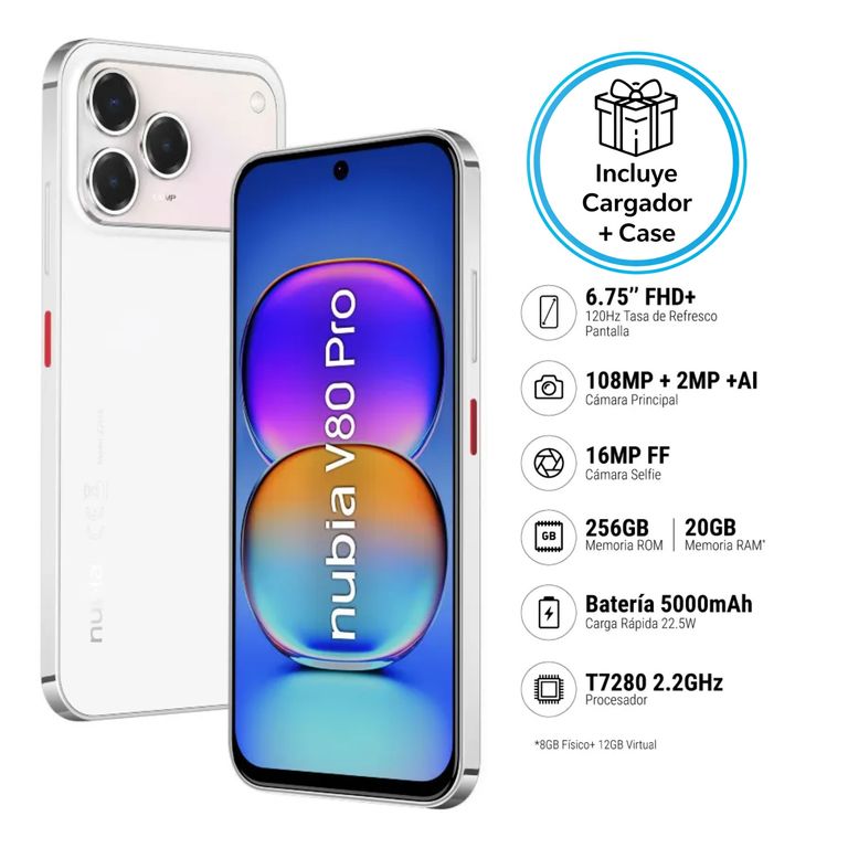 Nubia V80 Pro 8RAM 256GB Blanco