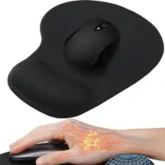 GENERICO - Mouse Pad De Gel Ergonómico Alfombrilla Reposa Muñeca Negro