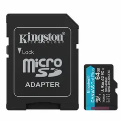 KINGSTON - Memoria microSD Canvas Go Plus 64GB SDCG464GB
