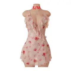 GENERICO - BABYDOLL LENCERIA SEXY PIJAMA TIPO VESTIDO TRANSPARENTE