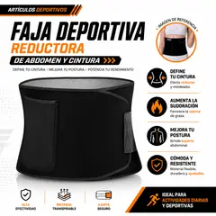 GENERICO - FAJA DEPORTIVA REDUCTORA DE ABDOMEN Y CINTURA
