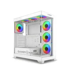 MICRONICS - CASE GAMER BLANCO 7 COOLER ARGB RANGER TIPO PECERA ATX