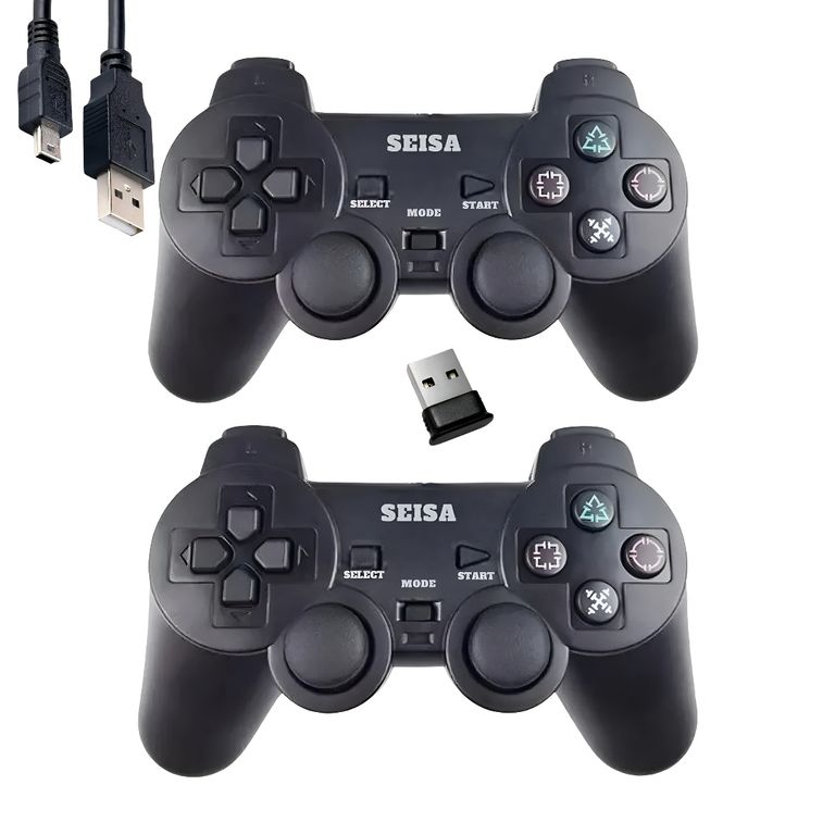 Mando Joystick PC Inalámbrico Doble 2 En 1 Vibración Gamepad NJP503