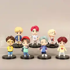 GENERICO - MUÑECOS DE BTS DE 7 PIEZAS ( PARA FANS DE ARMY) - Mini Muñecos Coleccionables