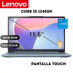 LENOVO - Laptop IDEAPAD SLIM3 15IAH8, I5-12450H, 16GB RAM, 512GB SSD, 15.6 Pantalla TOUCH