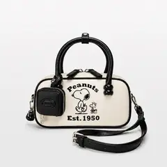 SNOOPY - Cartera Bolso Crossbody con Asa, Correa Ajustable y Monedero Est.1950