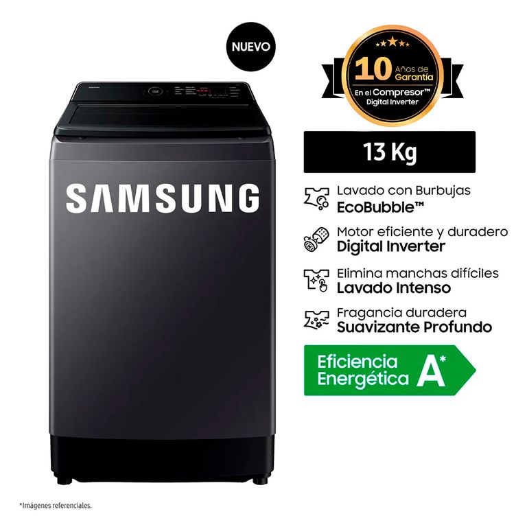Lavadora Automática Carga Superior 13KG WA40F13E4C - Gris