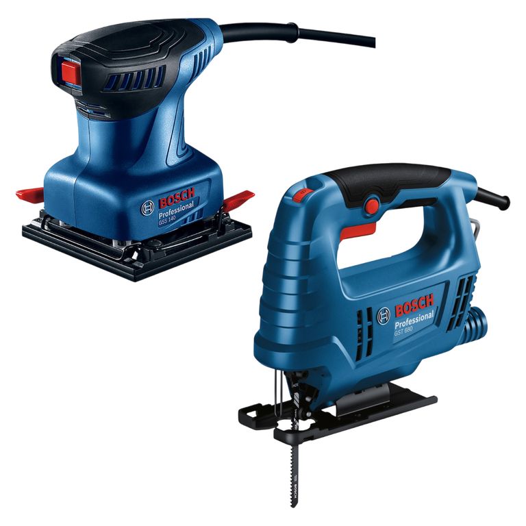 Sierra Caladora GST 650 + Lijadora Orbital GSS 140 220W Profesional