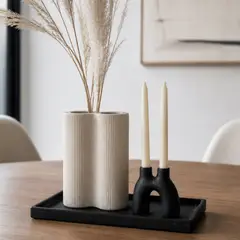 LAR DANIELSEN - Candelabro de cerámica para 2 velas - Kvist