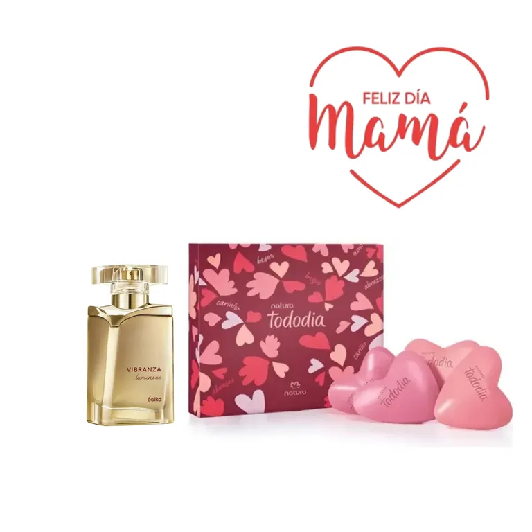 VIBRANZA LUMINOUS PERFUME FEMENINO 45 ML + JABON CORAZON TODODIA