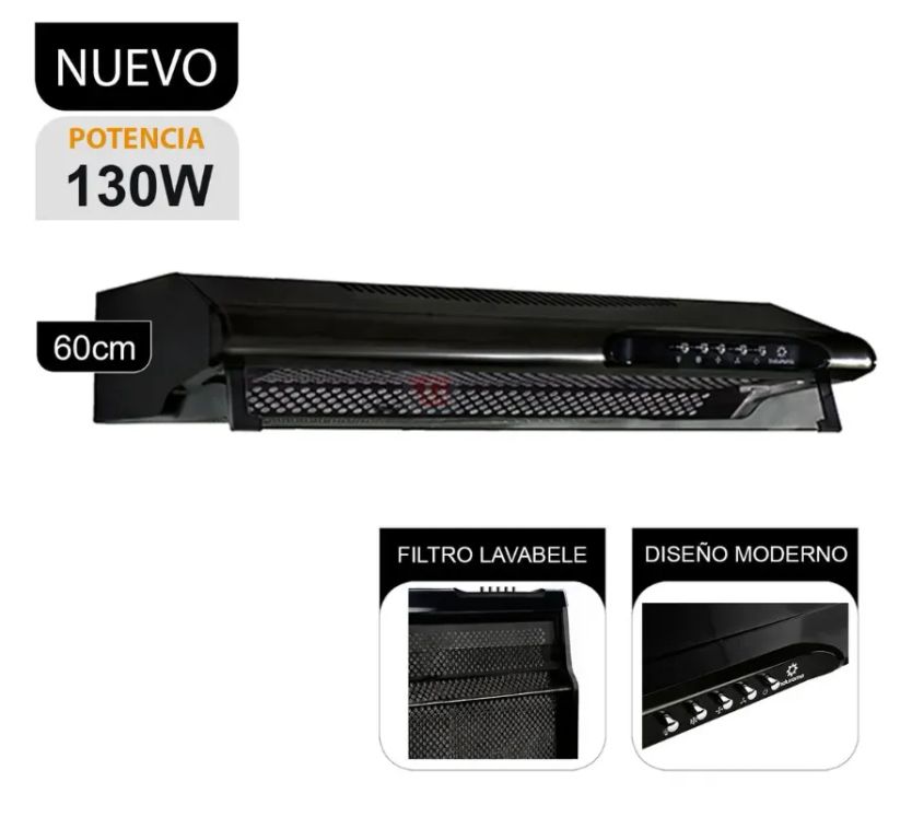 Campana Extractora 3 Velocidades CEI-602NE