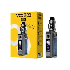 VOOPOO - Drag 6, 220W, Batería de 4400mAh, Tanque UFORCE-X de 5ml, Bobina PnP X - DISEÑO METAL GRAY