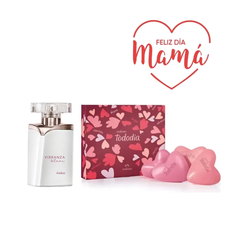 VIBRANZA BLANC PERFUME FEMENINO 45 ML + JABON CORAZON TODODIA
