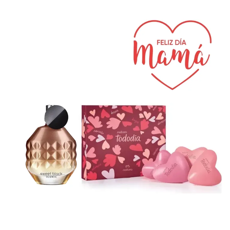 SWEET BLACK ICONIC PERFUME FEMENINO 50 ML + JABON CORAZON TODODIA