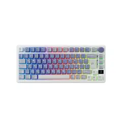 ROYAL KLUDGE - Teclado RK M75 Inalámbrico SP Ocean Blue Switch Silver