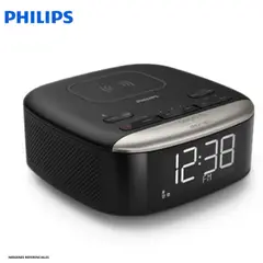 PHILIPS - Radio Reloj Despertador con Cargador Inalámbrico TAR7606