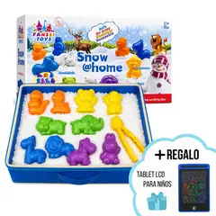 OEM - Nieve Mágica Para Niños Con Moldes Y Caja Antidesorden + REGALO
