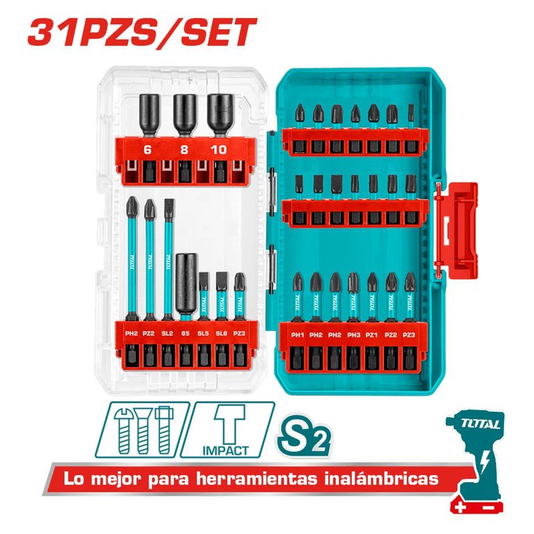 PUNTERAS DE IMPACTO JUEGO DE 31 PCS-TACSDL11306