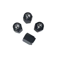 GENERICO - Tapas de válvula para neumáticos BMW negras - SET X4