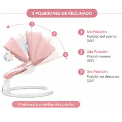 IDEAL - MECEDORA ELECTRICA 3 EN 1 DE BEBE ROSADO