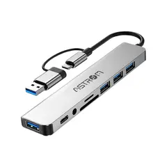 ASTROM - ADAPTADOR HUB USB 8 EN 1 MH2381