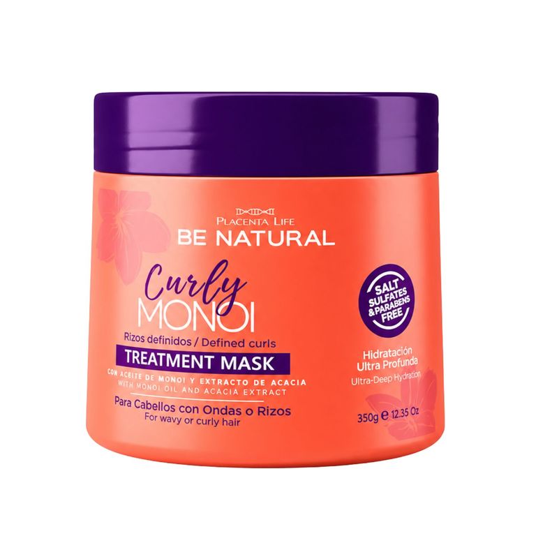 Mascarilla Curly Monoi Rizos 350 gr - BE NATURAL