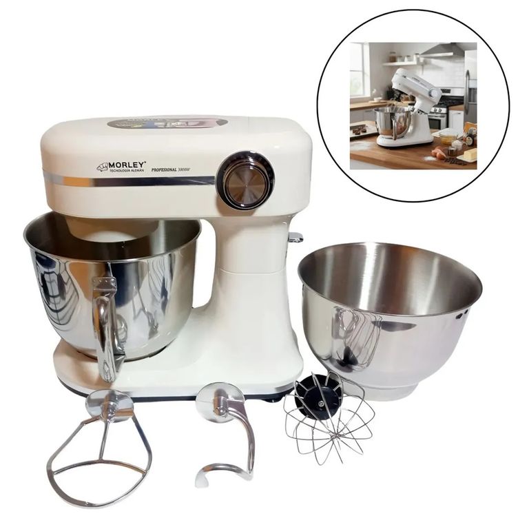 Batidora Planetaria de 3000W Blanco