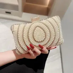 GENERICO - Cartera de Mano con Piedras Preciosas