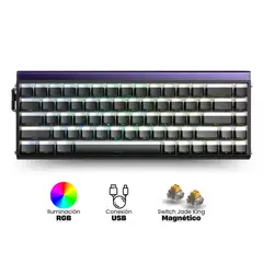 AULA - Teclado Magnético Hero 68 He RGB Negro Lighthouse EN