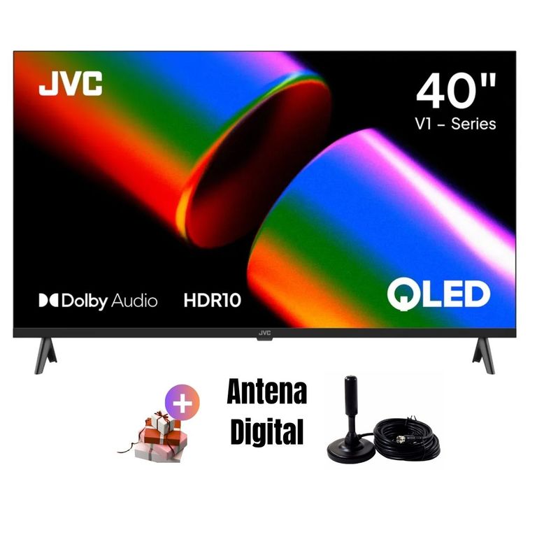 Televisor Smart TV JVC 40'' QLED FHD Google TV LT-40KB758 2025 + ANT