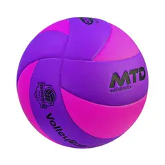 MTD - PELOTA PARA VÓLEY TALLA 5 PU THERMO SELLADO HYGROSCOPIC MT-830 MORADO FUCSIA