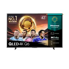 Hisense - TELEVISOR SMART TV 43 QLED 4K UHD 43Q6QV
