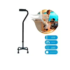 GENERICO - Bastón Cuatro Patas Tipo Cisne -Soporte y Equilibrio