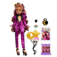 MONSTER HIGH - Muñeca Clawdeen Wolf en Estilo Monster Ball con Accesorios