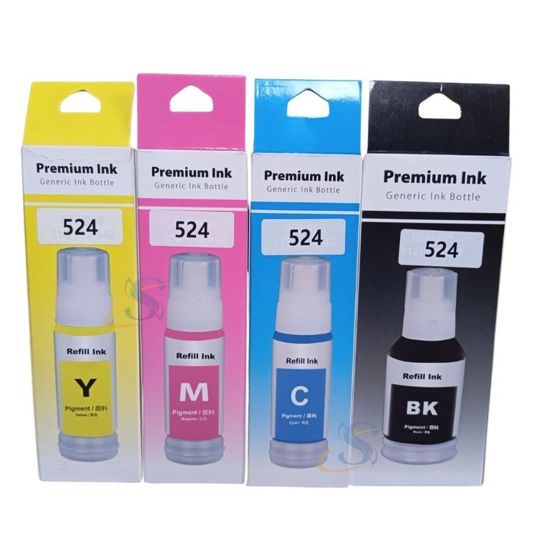 PACK TINTA COMPATIBLE T524 PARA EPSON 4 COLORES 524