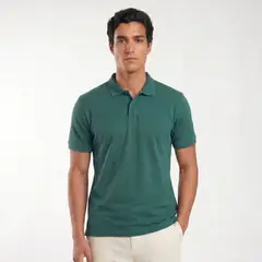 Drop The Label - Polo Camisero Verde Algodón Pima