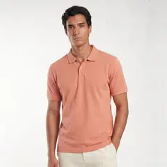 Drop The Label - Polo Camisero Rosado Algodón Pima