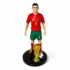 GENERICO - Figura de colección CRISTIANO RONALDO- Futbol copa mundial EDICION LIMITADA - 25 cm. de Alto.