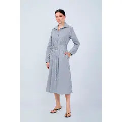 BANATY - VESTIDO CAMISERO A RAYAS MANGA LARGA PAULINA