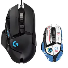 LOGITECH - Mouse Gamer G502 Hero Y Pegatinas antideslizantes