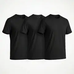Drop The Label - 3-Pack Polo Negro - 100% Algodón Pima