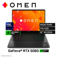 HP - Laptop Gamer OMEN 16" 2k 144hz Intel Core Ultra 7 255HX 16GB RAM DDR5 1TB SSD 16-AM0073DX