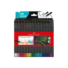 FABER CASTELL - Lapices De Color Eco Supersoft Estuche 100uds Original