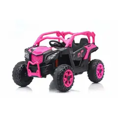 CAN AM - Carro Auto eléctrico Infantil Buggy Can-Am Maverick X3 12V 4 Motores, 4x4 y Suspensión - Rosa