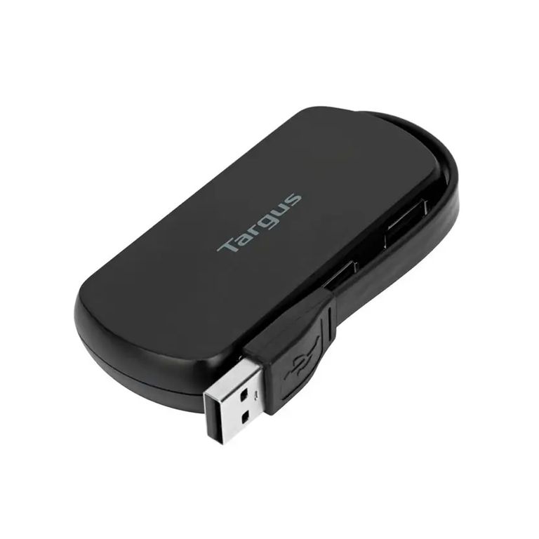 HUB USB ACH114US de 4 puertos USB-A 2.0 en color negro para conexiones rápidas y se