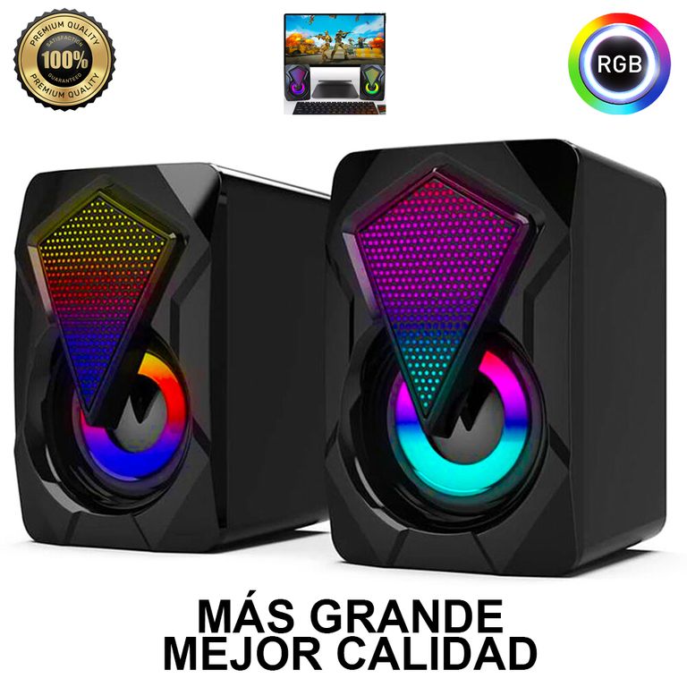 Parlantes Gamer D4500 RGB