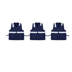 WORKFORCE - PACK X 3 UND DE CHALECO MULTIBOLSILLO ALTA VISIBILIDAD TALLA M